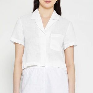 Caara Cropped Linen Shirt